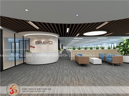 Thiết kế và Thi công nội thất văn phòng 1000m2 - Bravo