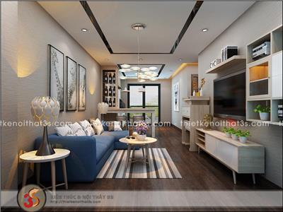 Thiết kế nội thất chung cư 80m² hiện đại 2 phòng ngủ tại Tam Trinh