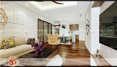 Thiết Kế Nội Thất Chung Cư Imperia 2 Phòng Ngủ 90m2 Tại Imperia Nguyễn Tuân