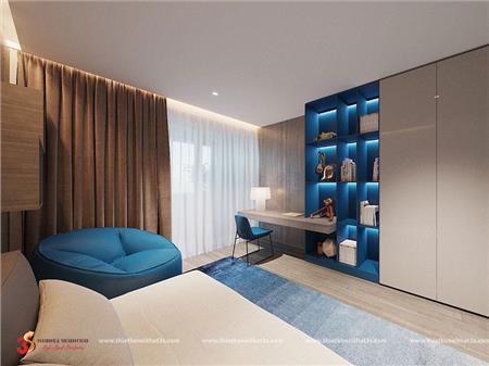 Thiết kế nội thất căn hộ hiện đại tối giản 3 phòng ngủ