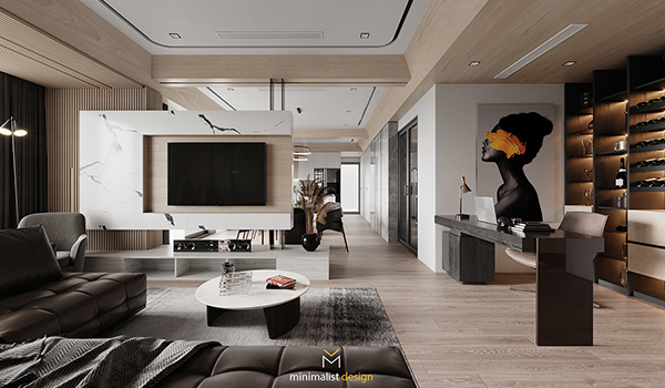 Thiết kế hiện đại chú trọng vào công năng nội thất, đảm bảo không gian luôn rộng rãi